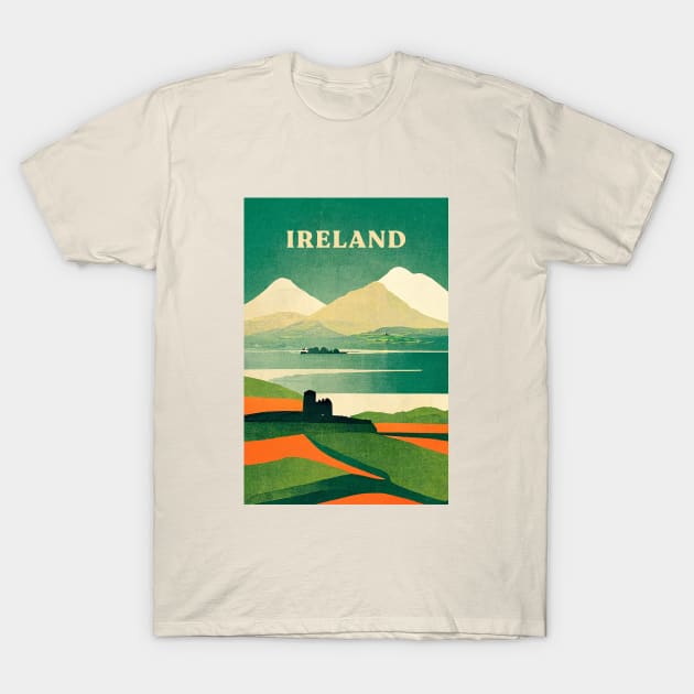 Ireland T-Shirt by Retro Travel Design